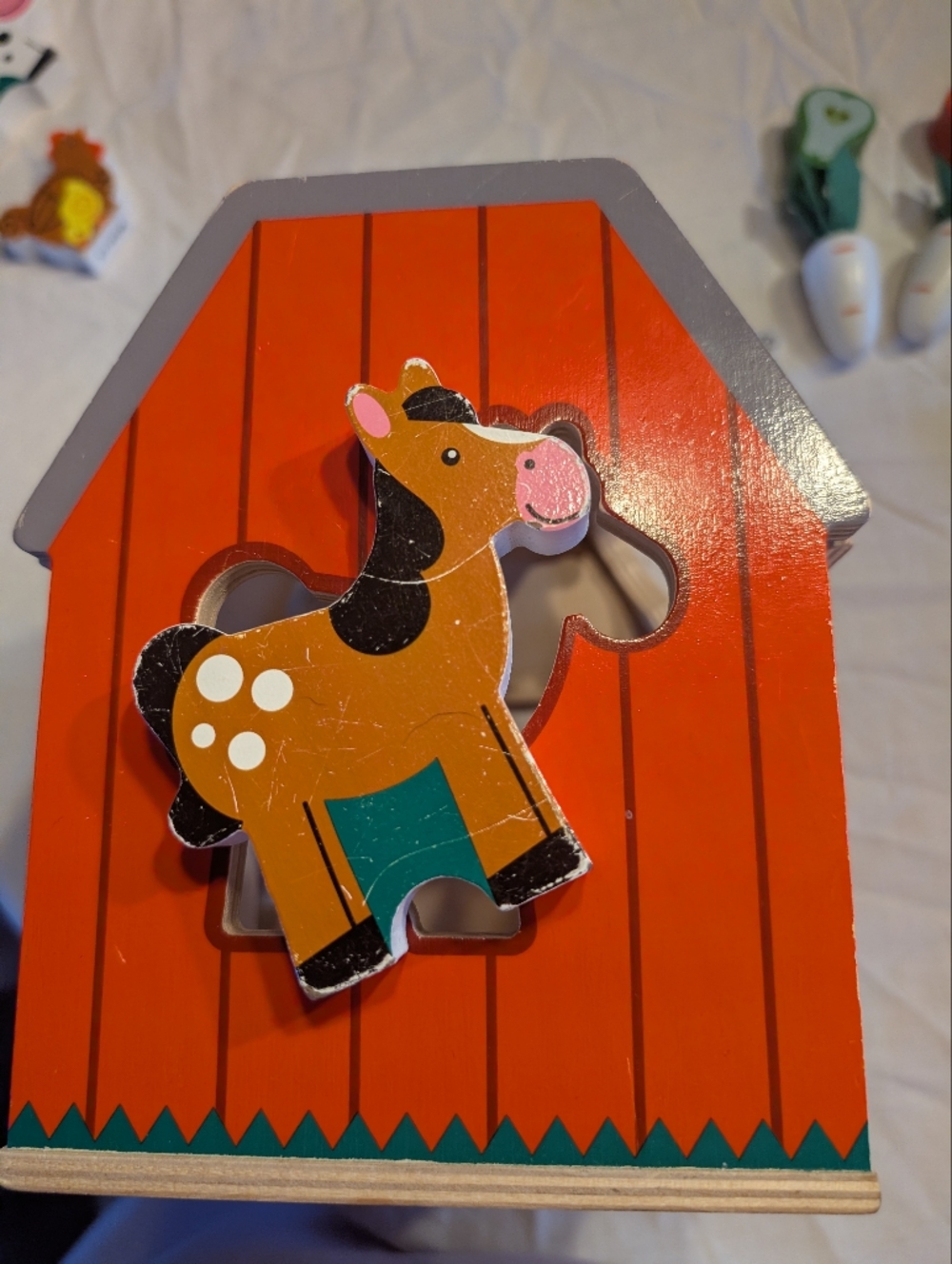 💥 SALE 💥Melissa & Doug Farm Animal Wooden Toy Set - Red/White Barn Playset - Picture 11 of 16